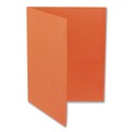 Office Jansan | Oxford 57510EE 0.5 in. Capacity 11 in. x 8.5 in. Embossed Leather Grain Paper Twin-Pocket Folder - Orange (25/Box) image number 3