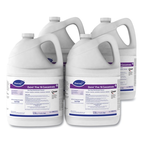 Cleaning & Janitorial Supplies | Oxivir 4963314 Oxivir 1 gal. Bottle Five 16 One-Step Disinfectant Cleaner (4/Carton) image number 0