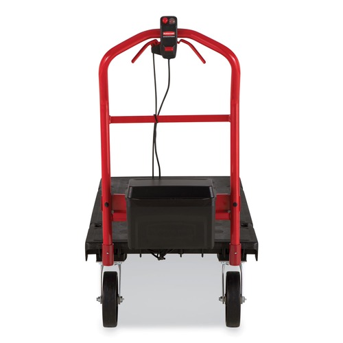 Cleaning Carts | Rubbermaid Commercial 2173663 0.5 mph to 3 mph DC Motor 60 V Lithium-Ion Battery Motorized Kit for 24 in. x 48 in. Platform Trucks - Medium Black/Red image number 0