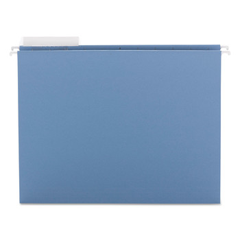 Smead 64021 1/3 Cut Tab Letter Size Colored Hanging Folders - Blue (25/Box)