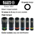 Sockets | Klein Tools 66010 6-Piece 2-In-1 Impact Socket Set image number 1