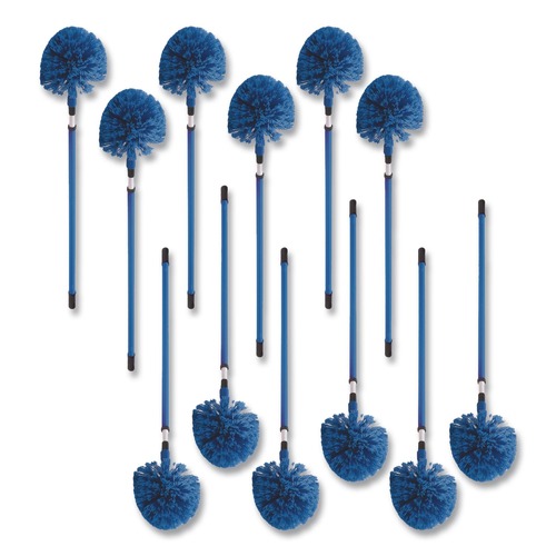 Cleaning Tools | Carlisle 36545000 1 in. x 34 in. Metal Telescopic Handle - Blue (12/Carton) image number 0