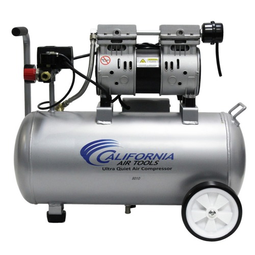Portable Air Compressors | California Air Tools 8010 1 HP 8 Gallon Ultra Quiet and Oil-Free Steel Tank Wheelbarrow Air Compressor image number 0