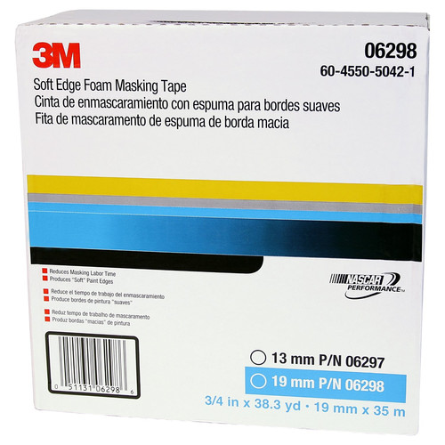  | 3M 6298 Soft Edge Foam Masking Tape 06298 19 mm x 25 m image number 0