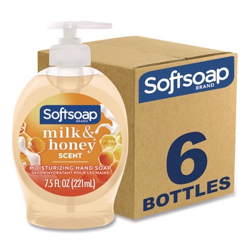Softsoap US04965ACT 7.5 oz Liquid Hand Soap Pumps - Milk and Honey Scent (6/Carton)
