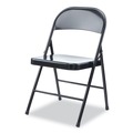 Office Chairs | Alera ALECA941 Armless Steel Folding Chair Supports Up to 275 lbs. - Black (4/Carton) image number 2