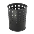 Trash & Waste Bins | Safco 9740BL 6-Gallon Steel Bubble Wastebaskets - Black image number 0