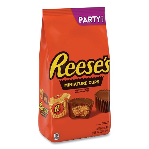 Snacks | Green Rabbit 44709 35.6 oz. Bag Peanut Butter Cups Miniatures Party Pack - Milk Chocolate image number 0
