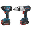 Combo Kits | Factory Reconditioned Bosch CLPK221-181-RT 18V Lithium-Ion 1/2 in. Hammer Drill and Impact Driver Combo Kit image number 1