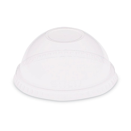Cups and Lids | SOLO DL620 2.5 oz to 9 oz Plastic Dome-Top Cold Cup Lids - Clear (2500/Carton) image number 0
