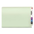 File Folders | Smead 37725 3 in. Expansion End Tab Pressboard Classification Folders with 2 SafeSHIELD Coated Fasteners - Legal Size/Gray-Green (25/Box) image number 0