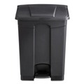 Trash Cans | Safco 9922BL 17-Gallon Plastic Step-On Receptacle - Black image number 1