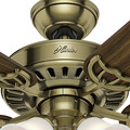 Ceiling Fans | Hunter 53063 52 in. Studio Traditional Antique Brass Walnut Indoor Ceiling Fan with 4 Lights image number 6