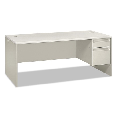 Office & Office Supplies | HON H38293R.B9.Q 72 in. x 36 in. x 30 in. 38000 Series Right Pedestal Desk - Light Gray/Silver image number 0