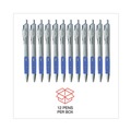 Office Jansan | Universal 39721 0.7 mm. Medium Comfort Grip Retractable Gel Pen - Blue Ink, Gray/Blue/Silver Barrel (1-Dozen) image number 5