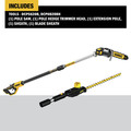 Outdoor Power Combo Kits | Dewalt DCPS620B-DCPH820BH 20V MAX XR Brushless Lithium-Ion Cordless Pole Saw and Pole Hedge Trimmer Head with 20V MAX Compatibility Bundle (Tool Only) image number 1