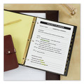 Office Jansan | Avery 11351 11 in. x 8.5 in. 12-Tab Jan. to Dec. Preprinted Black Leather Tab Dividers w/Gold Reinforced Edge - Buff (1-Set) image number 5