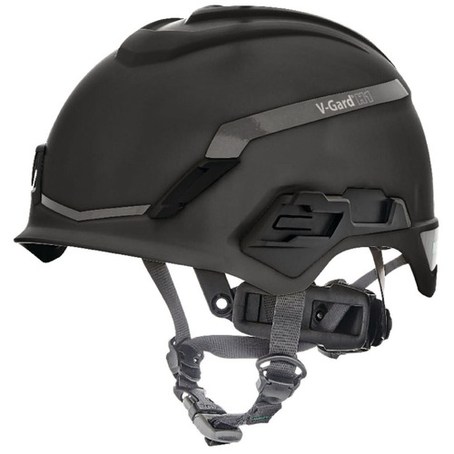  | MSA 10194798 V-Gard H1 Fas-Trac III Pivot Novent ANSI EN397 Safety Helmet -  Black image number 0