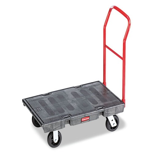 Office Jansan | Rubbermaid Commercial FG443600BLA 24 in. x 48 in. 2000 lbs. Capacity Heavy-Duty Platform Truck Cart - Black image number 0