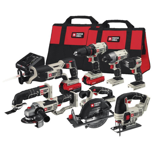 Combo Kits | Porter-Cable PCCK619L8 20V MAX Cordless Lithium-Ion 8-Tool Combo Kit image number 0