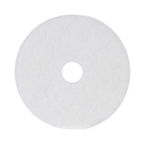  | Boardwalk BWK4018WHI 18 in. Diameter Polishing Floor Pads - White (5/Carton) image number 0