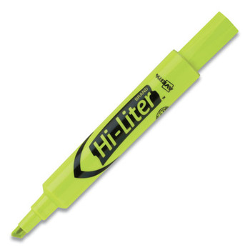 Avery HI-LITER Desk-Style Chisel Tip Highlighters - Fluorescent Yellow Ink/Black Barrel (200/Box)