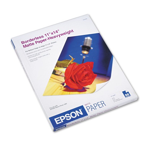 Epson S041468 Premium Matte Presentation Paper, 9 Mil, 11 X 14, Matte Bright White, 50/pack image number 0