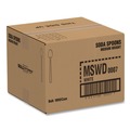 Cutlery | SOLO MSWD-0007 Soda Spoon Plastic Specialty Cutlery - White (1000/Carton) image number 3