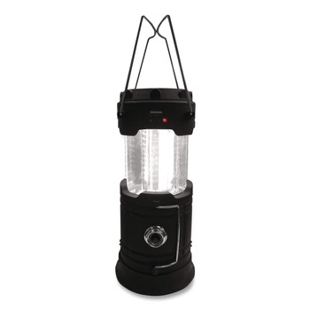 GoGreen Power GG-113-30LSPOP COB LED Solar/Rechargeable Lantern, Lithium Ion Rechargeable Battery (Included), Dark Gray