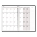 Notebooks & Pads | House of Doolittle 2121-49 Recycled Non-Dated Monthly/Weekly Black and White Floral Planner - Black/White Cover image number 2