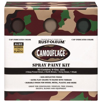 Rust-Oleum 12 oz. Aerosol Can Camouflage 2X Ultra Cover Spray Paint Kit - Assorted Colors (6/Carton)