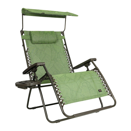Bliss Hammock GFC-450WSG Bliss Hammock GFC-450WSG 360 lbs. Capacity 30 in. Zero Gravity Chair with Adjustable Sun-Shade - X-Large, Sage Green image number 0