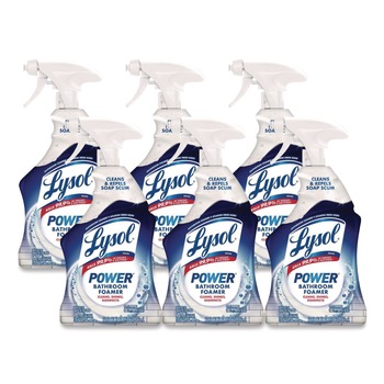 LYSOL Brand Power 22 oz. Trigger Spray Bottle Liquid Disinfectant Bathroom Foamer - Unscented (6/Carton)