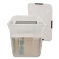 Office Jansan | Advantus 34009 15 Gallon 23.75 in. x 15.75 in. x 15.75 in. Letter/Legal Files Rolling Storage Box - Clear image number 2