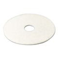 Cleaning & Janitorial Supplies | 3M 4100-20 20 in. Low-Speed Super Polishing Floor Pads - White (5/Carton) image number 1