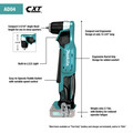 Right Angle Drills | Makita AD04Z 12V max CXT Lithium-Ion 3/8 in. Cordless Right Angle Drill (Tool Only) image number 4