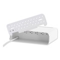 Office Jansan | Kantek CM1100 125V 15 Amp 11.75 in. x 6.6 in. x 3.5 in. Corded Cable Management Power Hub and Stand - White image number 0