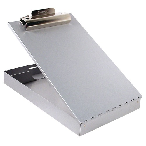 Office Jansan | Saunders 11017 Redi-Rite 1 in. Clip Capacity Holds 8.5 in. x 11 in. Sheets Aluminum Storage Clipboard - Silver image number 0