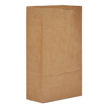Ross & Wallace Paper Products 130306500PK/BL 5.88 in. x 3.63 in. x 11 in. #6 Size Extra-Heavy-Duty Grocery Paper Bags - Kraft (500/Bundle)