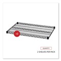 Office Jansan | Alera ALESW583624BL Industrial Wire Shelving 36 in. x 24 in. Extra Wire Shelves - Black (2-Piece/Carton) image number 2