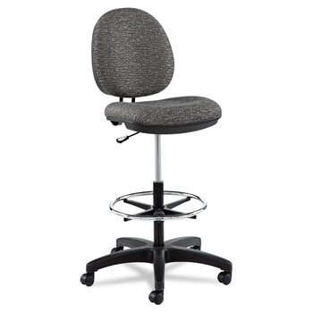 Alera Alera Interval Series Swivel Task Stool, Tone-On-Tone Fabric, Graphite Gray