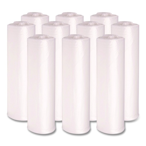 Trash Bags | Boardwalk V8046MNKR04 40 in. x 46 in. 45 gal. 11 mic High-Density Can Liners - Natural (250/Carton) image number 0