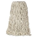 Mops | Rubbermaid Commercial FGF11800WH00 24 oz. 1 in. Band Premium Cut-End Cotton Wet Mop Head - White (12/Carton) image number 0