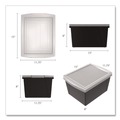 Boxes & Bins | Storex 61427U06C Storage Bin with Lid, 4 gal, 11.25-in x 11.25-in x 7.87-in, Black, 6/Pack image number 9