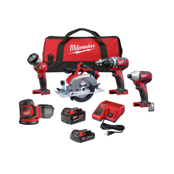 Milwaukee 2696-25 M18 Lithium-Ion Cordless 5-Tool Combo Kit
