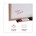  | Universal UNV43620 96 in. x 48 in. Deluxe Melamine Dry Erase Board - Melamine White Surface, Oak Fiberboard Frame image number 3