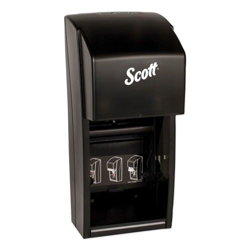 Scott 9021 Essential 6 in. x 6.6 in. x 13.6 in. Plastic Tissue Dispenser - Smoke (1/Carton) image number 0