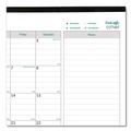 Calendars & Planners | Brownline C177437 12-Month (Jan-Dec): 2026 22 in. x 17 in. EcoLogix Artwork Monthly Desk Pad Calendar - White/Green Sheets, Black Binding/Corners image number 1