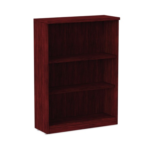  | Alera ALEVA634432MY 31.75 in. x 14 in. x 39.38 in. Valencia Series 3-Shelf Bookcase - Mahogany image number 0