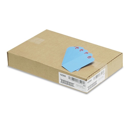 Office Jansan | Avery 12355 4.75 in. x 2.38 in. 11.5 pt Stock Unstrung Shipping Tags - Blue (1000/Box) image number 0